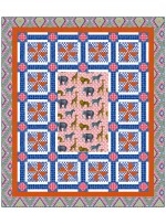 Animal Bazaar -Coral by Heidi Pridemore  / 64"x76"