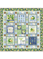 Avocado Kitchen Avo great Day Quilt by Marsha Evans Moore /48.25"x48/25"- Free pattern available in August, 2022