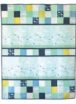 Believe Aqua Quilt  by Sandra Clemons /60x75"