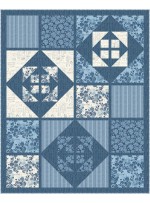 ripples cubed- blue jean baby by Canuck Quilter Designs  / 55.5"x68.5"