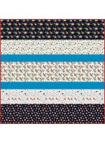 Camping Life MINKY Strip Quilt 57"x57"