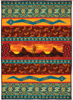 Desert Night Sunset Quilt by Marinda Stewart / 40"x57.5"