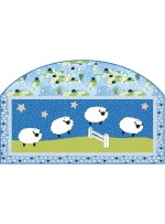 Following Ewe Blue Quilt by Heidi Pridemore/46"x41.5"