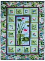 Frog prince Quilt by Marinda Stewart /40"x54" 
