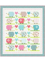 Hedge Hugs Blue Quilt by Wendy Sheppard /61"x68"