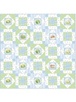 Hop Along - Blue Quilt by Susan Emory /50"x50"