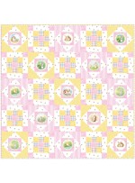 Hop Along - Pink Quilt by Susan Emory /50"x50"