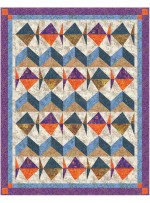 Keep Swimming Batik Quilt by Denise Russell /51"x64"