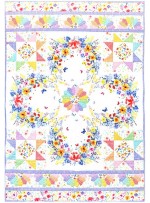 Of Gardens and Wreaths Quilt by Marinda Stewart / 41.5x58.5"