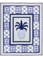 Pineapple Blues Quilt by Marinda Stewart /42"x54"
