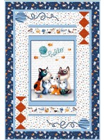 Purrfectly Precious Quilt by Natalie Crabtree /43"x63" 