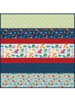 Rainbow Dino MINKY Strip Quilt