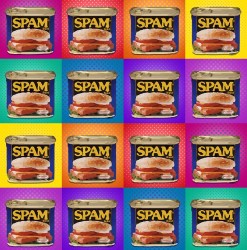 SPAM POP ART ON COTTON DUCK - NOT FOR PURCHASE BY MANUFACTURERS