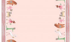LOLA DUTCH PARADE - Double Border - 24" repeat