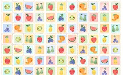 FRUIT STAND FRIENDS ON MINKY