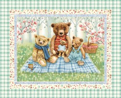TEDDY BEAR PICNIC - 36" REPEAT PANEL