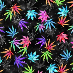 CANNABIS TIE-DYE ON MINKY