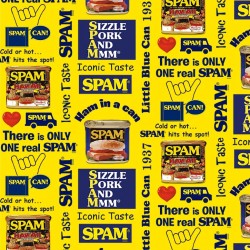 SPAM PRINT ON COTTON DUCK - NOT FOR PURCHASE BY MANUFACTURERS