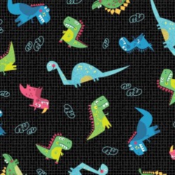 PLAYFUL DINOSAUR ON MINKY
