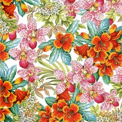 VIBRANT FLOWERS ON MINKY