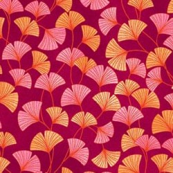 DECORATIVE GINKGO LEAF ON MINKY