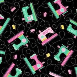 TOSSED SEWING MACHINE ON MINKY