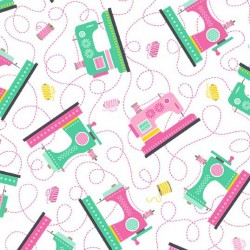 TOSSED SEWING MACHINE ON MINKY