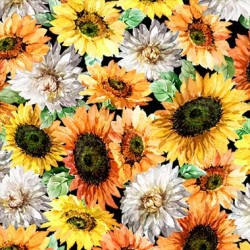 SUNFLOWER GARDEN ON MINKY