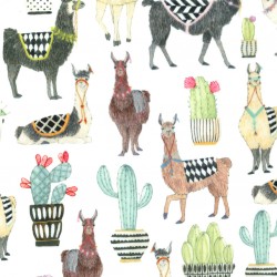 LOVELY LLAMAS on MINKY - Contact your account manager to purchase this item