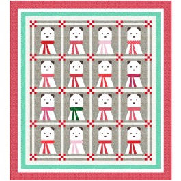 MINKY A Beary Christmas Quilt by Wendy Sheppard / 72.5"x80.5"