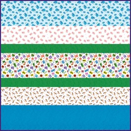 Animal Alphabet MINKY Strip Quilt -57'x57"