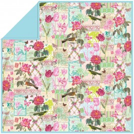 Belle Rose - MINKY Strip Quilt /58"x58"