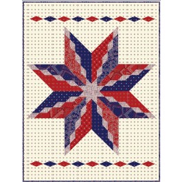 Big Star Diamond Quilt by Hunter's Design Studio / 52" x 68"