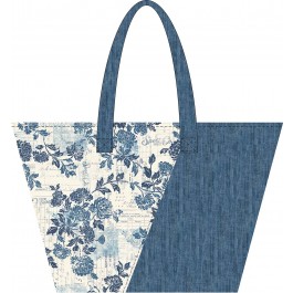 the tango tote - blue jean baby by Lisa Amundson /11.5"x19"x7"
