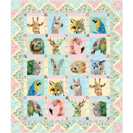 Here's Looking at you Brush with Nature quilt by Marsha Evans Moore /48.5"Wx57.5"H - free pattern available in june, 2022
