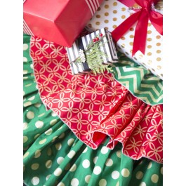 Holiday Glitz Ruffled Tree Skirt 