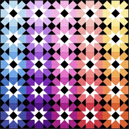 Coco Burst Quilt Tropical by Sherry Shish /60"x60"