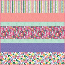 Colorful Cottage MINKY Strip Quilt