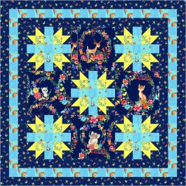 Forest Flowers Quilt by Bea Lee 31.5"x31..5"