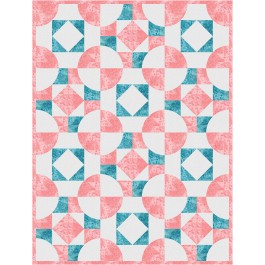 Monochromality  -fairy Frost Quilt by On Williams Street 56"x74"