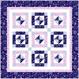Nana's Picnic Fly by, butterfly Quilt by Brenda Plaster  /49.5"x49.5"