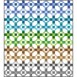 Monkey Bars Fresco rainforest Quilt by Natalie Crabtree /67.5"x75"-free pattern available in August, 2022