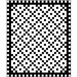 Going in Cirlces Black and White Quilt by Seams like a Dream /62"x74"