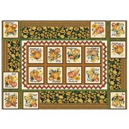 Making it Work Table Cover Grateful by Penni Domikis for Cabin in the woods Quilters 48"x68"