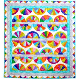 Krystal fans Quilt by Marsha Evans Moore /27.5"x51.5"