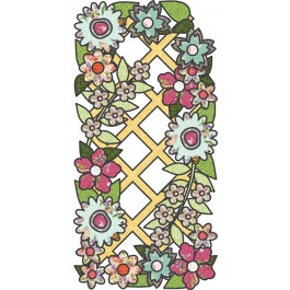 Lacy Bloom Quilt by Fat Quarter Gypsy / 18"x36"