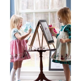 Little Sewists - Roanoke Dress and Hazel Dress Layered under Lillesand