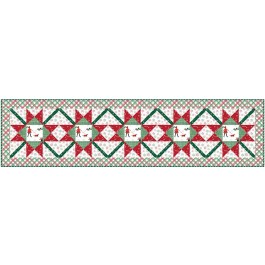 Over Under Again Table Runner - most wonderful time of the year quilt by Swirly Girls Design 16"x64"
