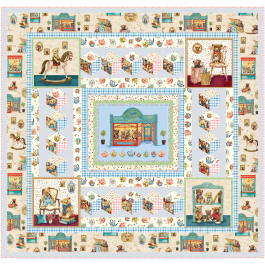 teatime for teddies Much loved bear Quilt by marsha evans moore /553.5"x51" -free pattern available in september