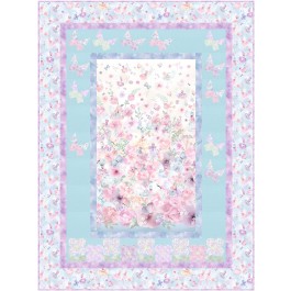 butterflies are free quilt by the fabric addict 50"x67"